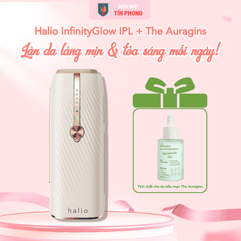 [Kèm TC Niacinamide] Máy triệt lông lạnh Sapphire Halio InfinityGlow Advanced IPL Sapphire Cooling Hair Removal Device