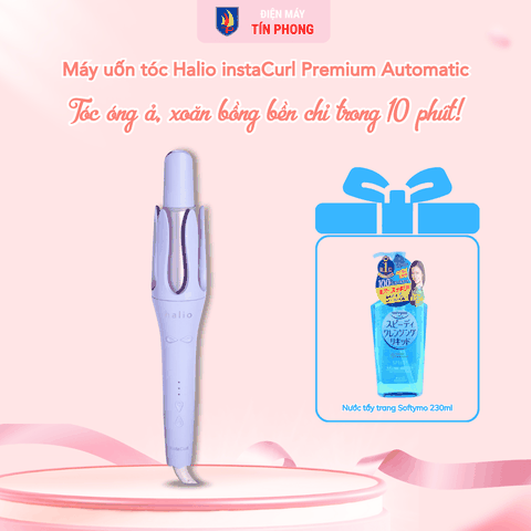 Máy Uốn Tóc Tự Xoay Ion Âm Halio instaCurl Premium Automatic Hair Styler