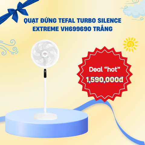 Quạt đứng Tefal Turbo Silence Extreme VH699690 Trắng