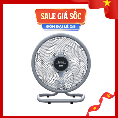 Quạt sàn Tefal TB Silence Plus VH686790 Xám Cánh Trắng
