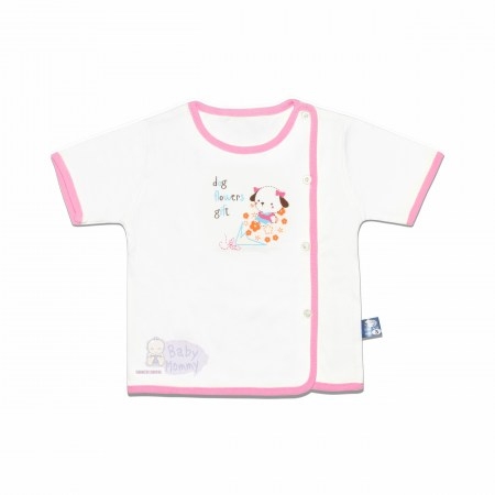 Áo SS  cài lệch viền, Tay ngắn Baby Mommy