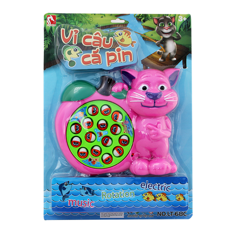 Vỉ câu cá con mèo ôm táo pin LT68C
