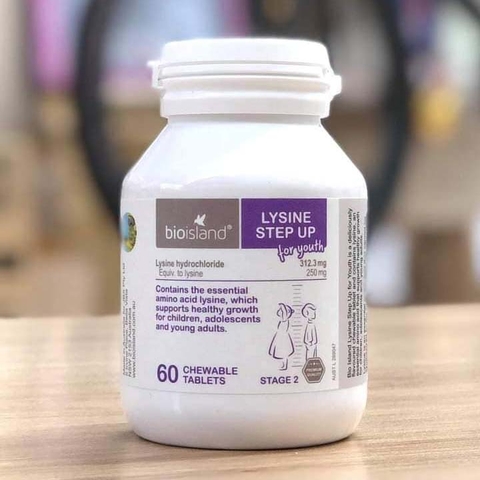 Viên nhai Bio Island Lysine Step Up