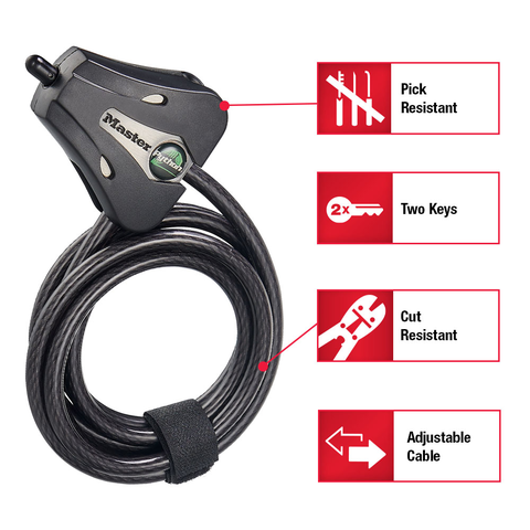 8418EURD- KHÓA DÂY CÁP MASTER LOCK