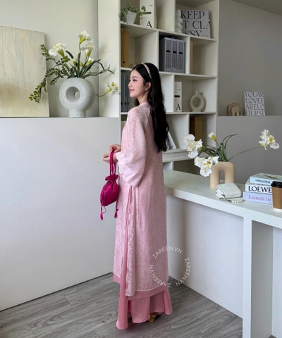 ÁO DÀI VÂN NHI TƠ HOA ZAREEN ADI07