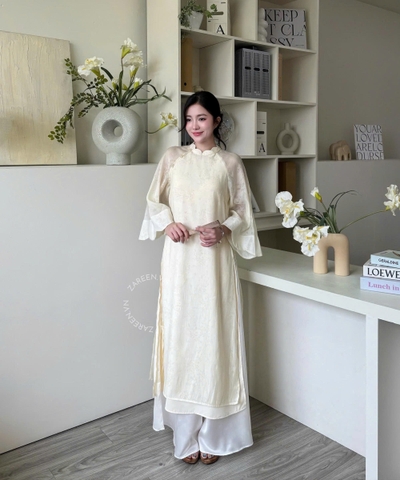 ÁO DÀI VÂN NHI TƠ HOA ZAREEN ADI07