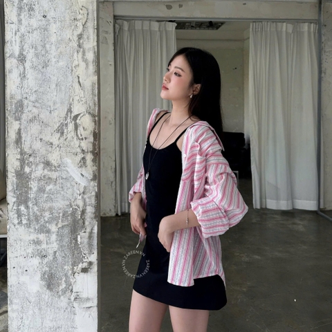 ÁO SƠ MI SỌC OVERSIZE ZAREEN SOM81