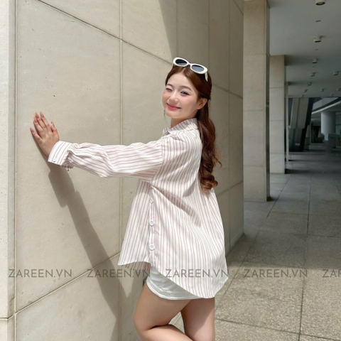 ÁO SƠ MI SỌC XẺ TÀ ZAREEN SOM74