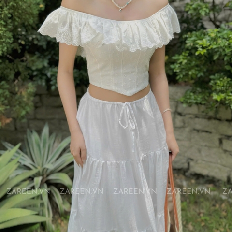 CHÂN VÁY DÀI 3 TẦNG RÚT EO ZAREEN VAD20