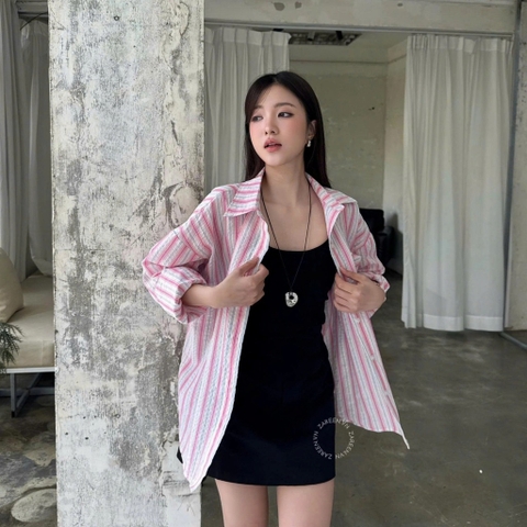 ÁO SƠ MI SỌC OVERSIZE ZAREEN SOM81