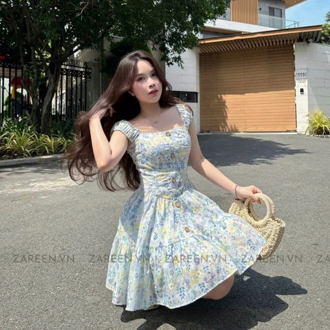 ĐẦM THÊU HOA DÁNG XÒE ZAREEN DAX94