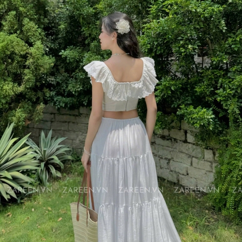 CHÂN VÁY DÀI 3 TẦNG RÚT EO ZAREEN VAD20