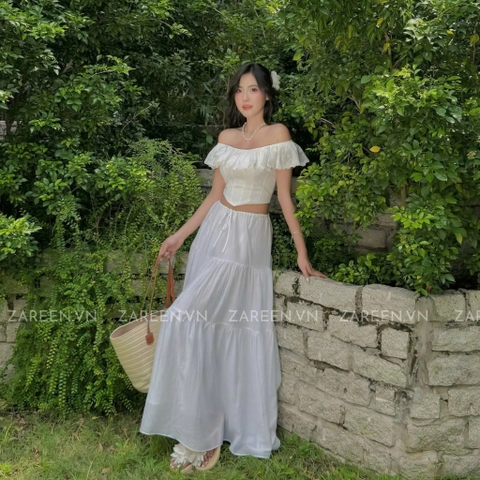 CHÂN VÁY DÀI 3 TẦNG RÚT EO ZAREEN VAD20