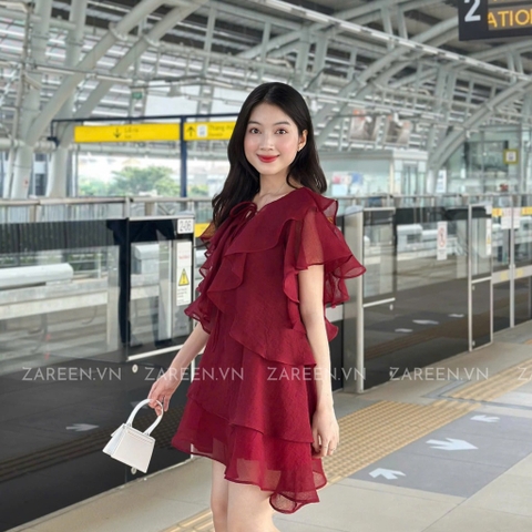 ĐẦM TƠ TAY BÈO THẮT NƠ ZAREEN DAX97