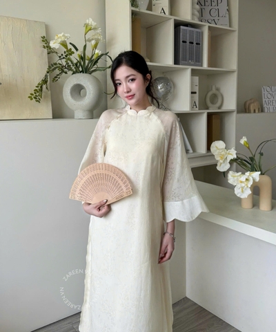 ÁO DÀI VÂN NHI TƠ HOA ZAREEN ADI07