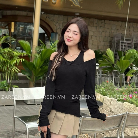 ÁO THUN TAY DÀI PHỐI 2 LỚP ZAREEN THU165