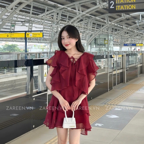 ĐẦM TƠ TAY BÈO THẮT NƠ ZAREEN DAX97