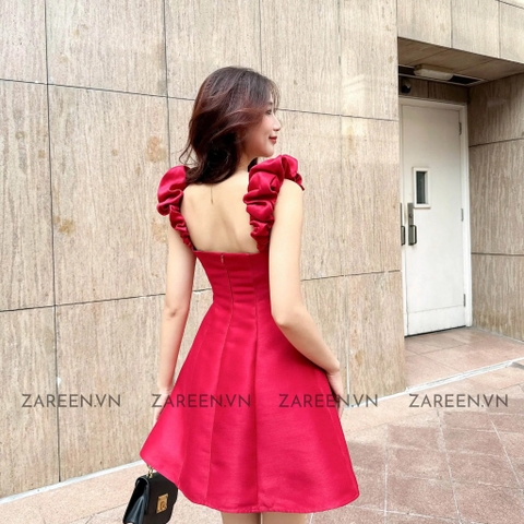 ĐẦM DÁNG A HAI DÂY NHÚN ZAREEN DAX66