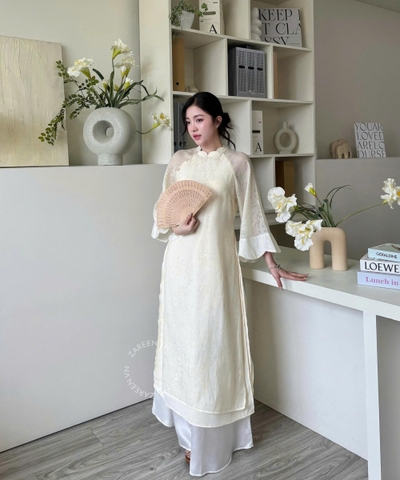 ÁO DÀI VÂN NHI TƠ HOA ZAREEN ADI07