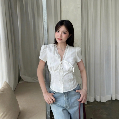 ÁO XÔ THÊU PHỐI REN ZAREEN VOA152