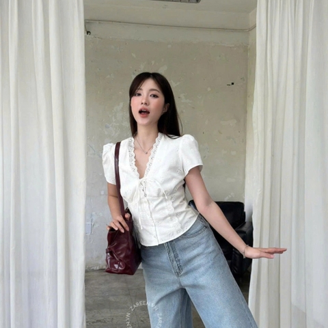 ÁO XÔ THÊU PHỐI REN ZAREEN VOA152