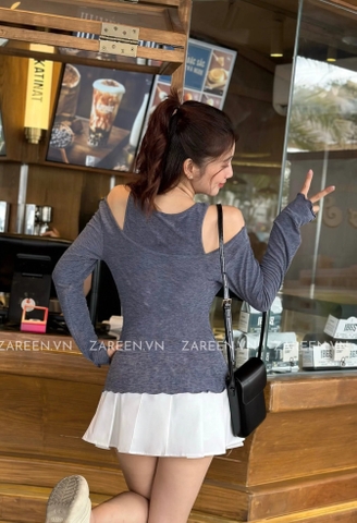 ÁO THUN TAY DÀI PHỐI 2 LỚP ZAREEN THU165