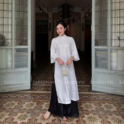 ÁO DÀI LINH LAN LỤA TẰM ĐÍNH NÚT ZAREEN ADI02