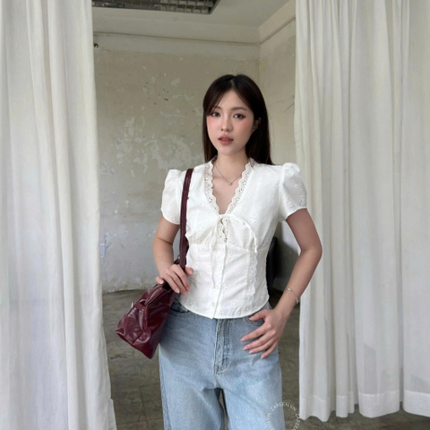 ÁO XÔ THÊU PHỐI REN ZAREEN VOA152