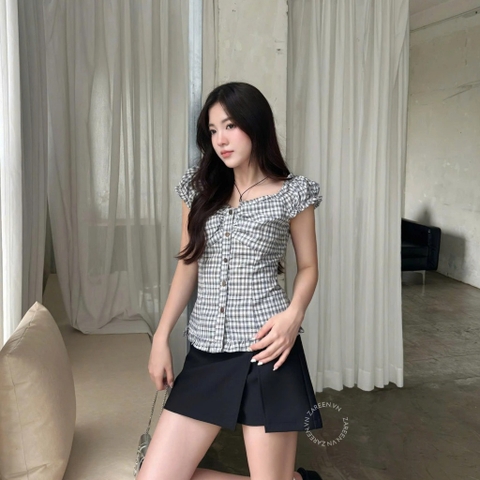 ÁO TRỄ VAI NÚT GỖ ZAREEN VOA149