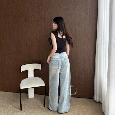 QUẦN JEANS ỐNG RỘNG LƯNG THẤP ZAREEN JEA151