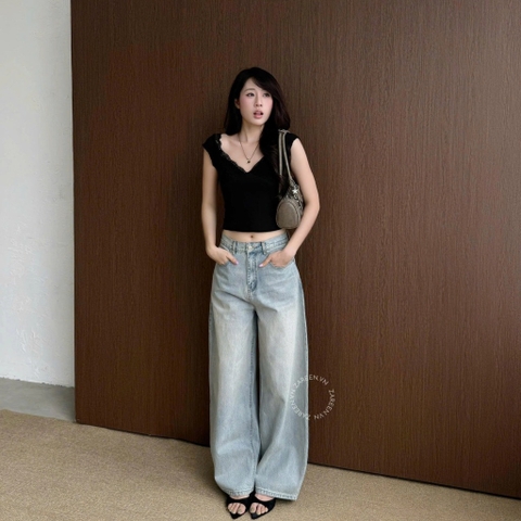 QUẦN JEANS ỐNG RỘNG LƯNG THẤP ZAREEN JEA151