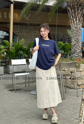 CHÂN VÁY KAKI DÀI XẺ VẠT SAU ZAREEN VAD16