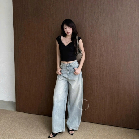 QUẦN JEANS ỐNG RỘNG LƯNG THẤP ZAREEN JEA151