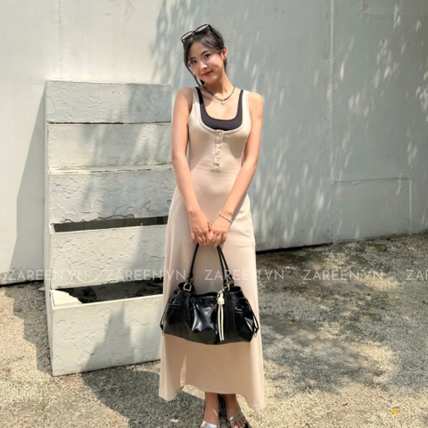 ĐẦM THUN 2 LỚP PHỐI VIỀN ZAREEN DAX102