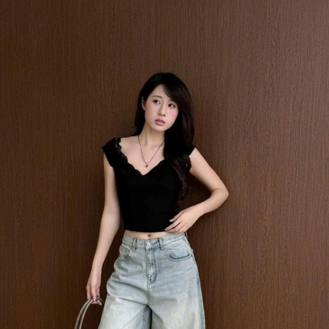 ÁO THUN PHỐI REN ZAREEN THU179