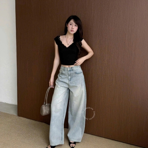 QUẦN JEANS ỐNG RỘNG LƯNG THẤP ZAREEN JEA151