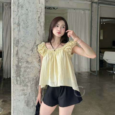 ÁO BABYDOLL TAY NHÚN ZAREEN VOA148