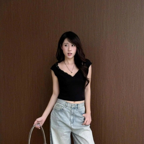 ÁO THUN PHỐI REN ZAREEN THU179