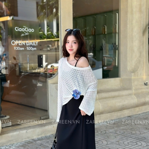 ÁO THUN LƯỚI LỆCH VAI ZAREEN THU170