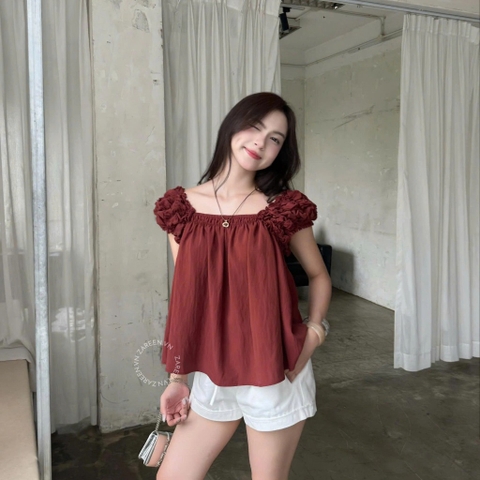 ÁO BABYDOLL TAY NHÚN ZAREEN VOA148