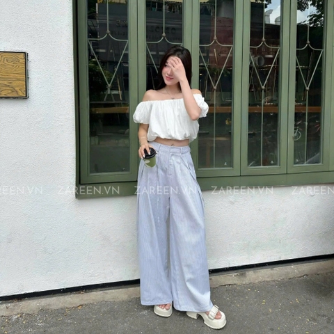 QUẦN SỌC ỐNG RỘNG XẾP LY ZAREEN TRS28