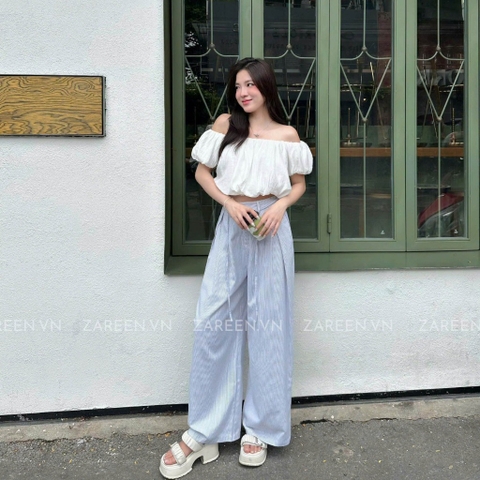 QUẦN SỌC ỐNG RỘNG XẾP LY ZAREEN TRS28