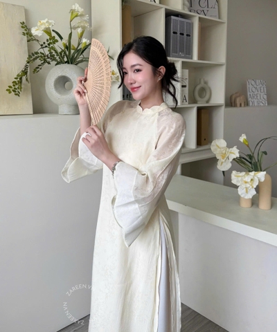 ÁO DÀI VÂN NHI TƠ HOA ZAREEN ADI07