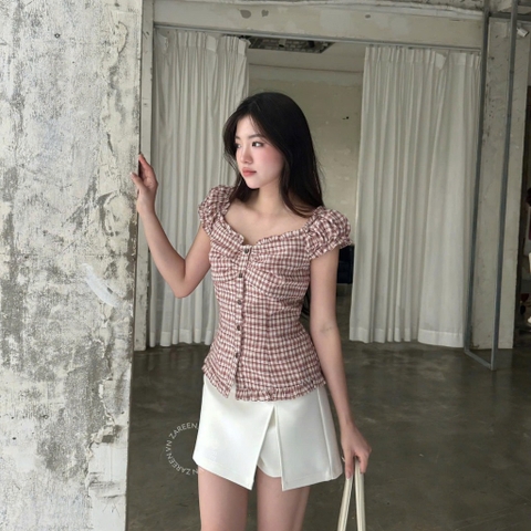 ÁO TRỄ VAI NÚT GỖ ZAREEN VOA149