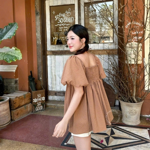 ÁO BABYDOLL XẾP LY NGỰC TAY PHỒNG ZAREEN VOA145