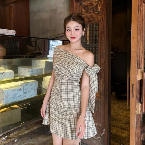 ĐẦM CARO LỆCH VAI ZAREEN DAX113