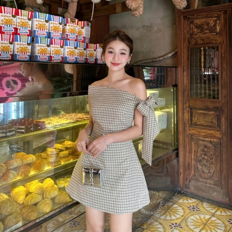 ĐẦM CARO LỆCH VAI ZAREEN DAX113