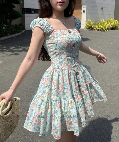 ĐẦM THÊU HOA DÁNG XÒE ZAREEN DAX94