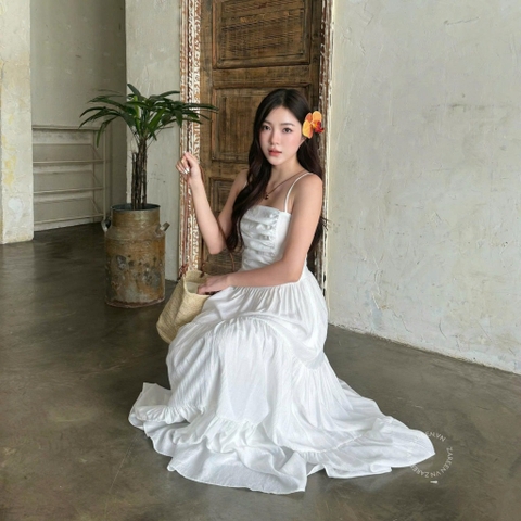 ĐẦM 2 DÂY XẾP LY NGỰC DÁNG XÒE ZAREEN DAX121