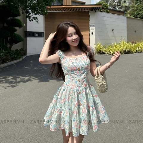ĐẦM THÊU HOA DÁNG XÒE ZAREEN DAX94